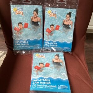 Bring on the Sun Red Inflatable Armbands Bundle New  10”x6” 3-6y
